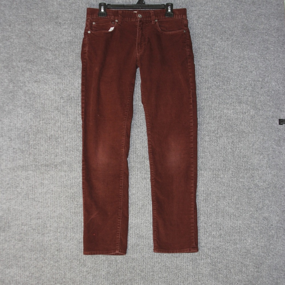 J Crew 484 Slim Fit Corduroy Pants Womens 29‎ Burgundy Maroon Stretch Casual